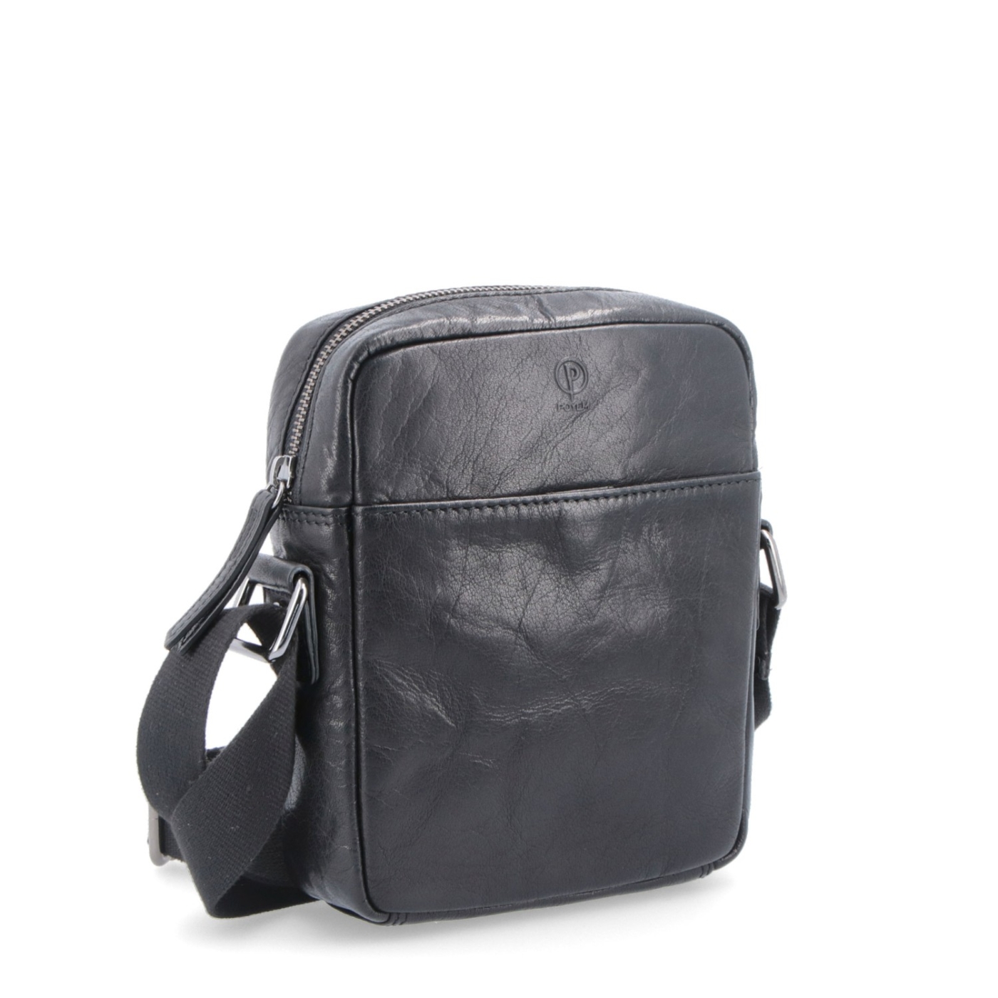 Malá kožená crossbody Poyem materiál kůže zapínání na zip barva černá velikost malá 2213 Poyem C