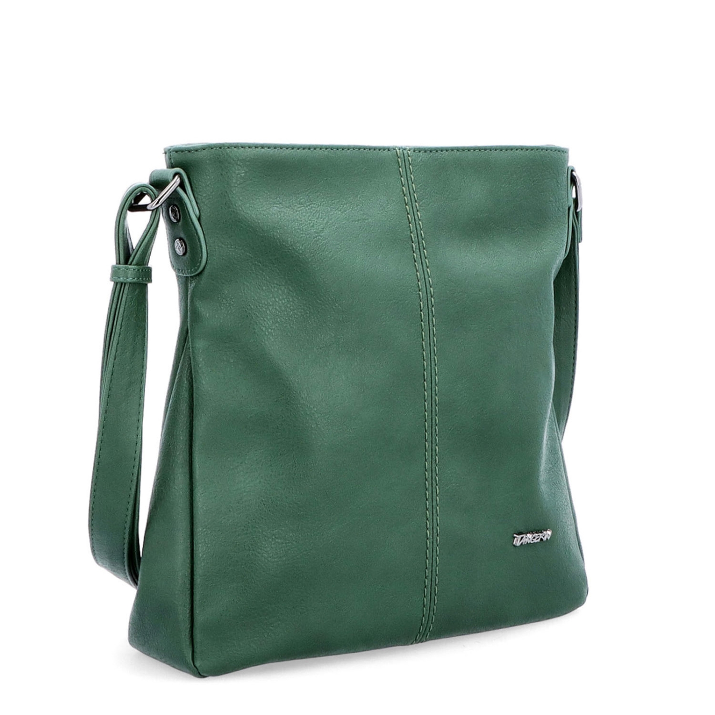Crossbody kabelka s jednoduchým prošíváním Tangerin materiál syntetická kůže zapínání na zip barva zelená velikost střední 8003 TZE