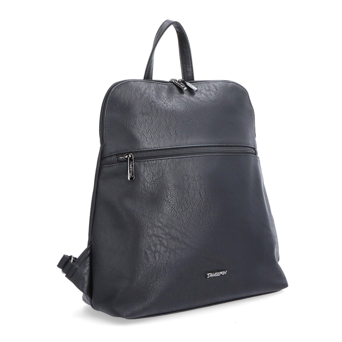 Elegantní městský batoh Tangerin materiál syntetická kůže zapínání na zip barva černá velikost střední 8013 C