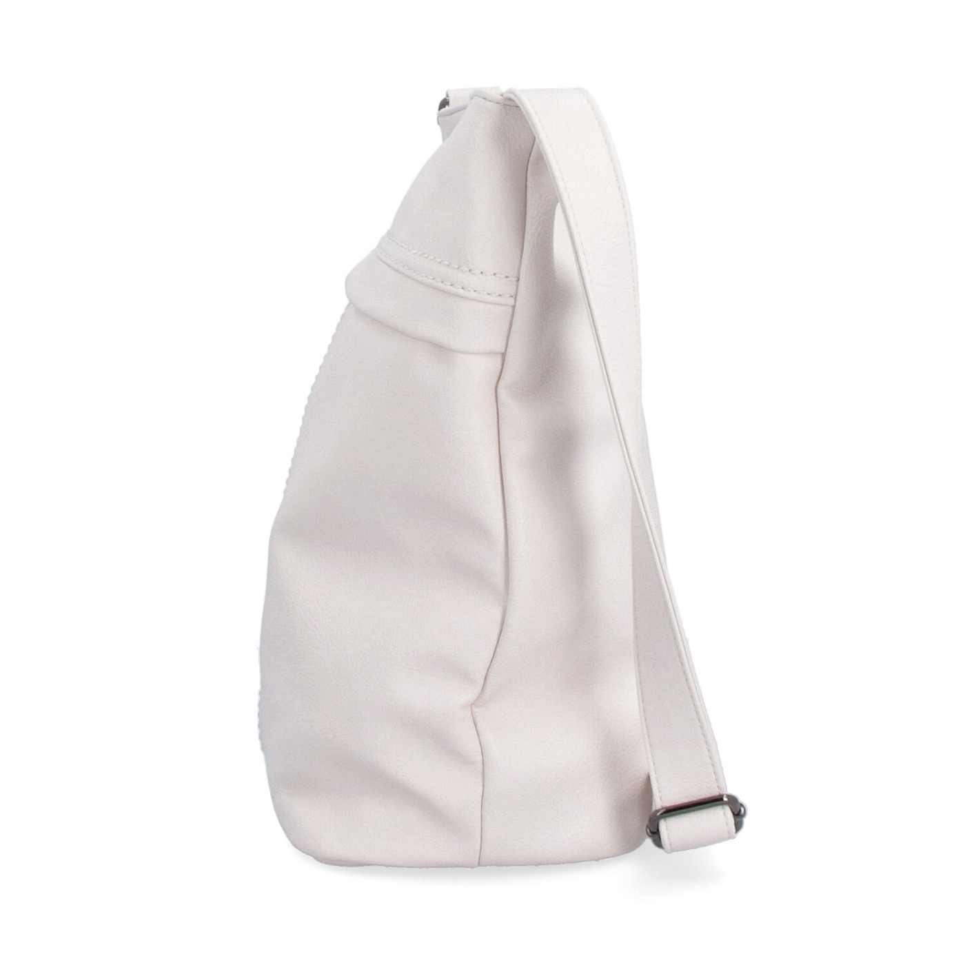 Velká crossbody kabelka z měkké syntetické kůže Tangerin materiál syntetická kůže zapínání na zip barva béžová velikost velká 8001 K Z boku
