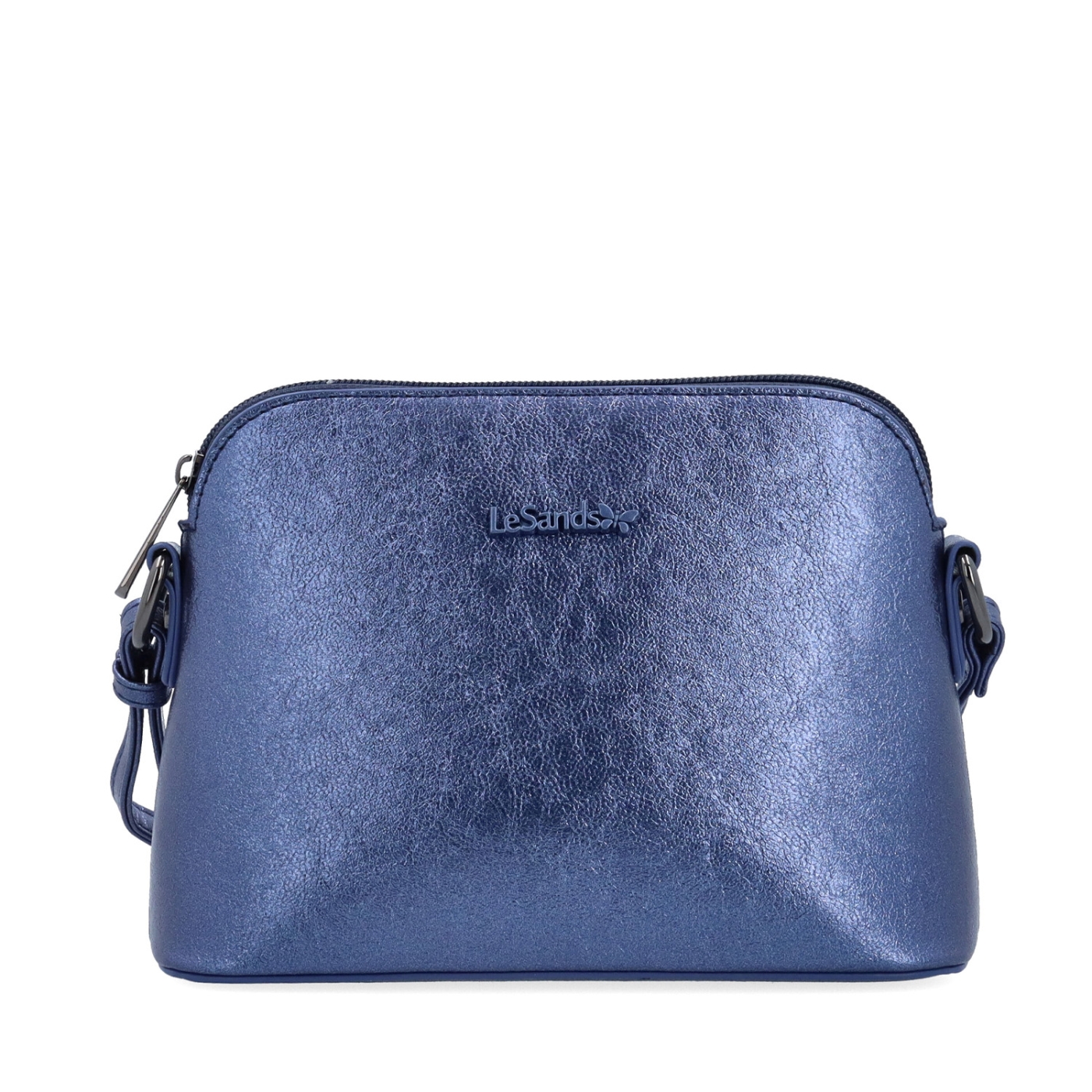 Malá crossbody kabelka s minimalistickým designem Le Sands materiál syntetická kůže zapínání na zip barva modrá velikost malá 4611 TM Zepředu