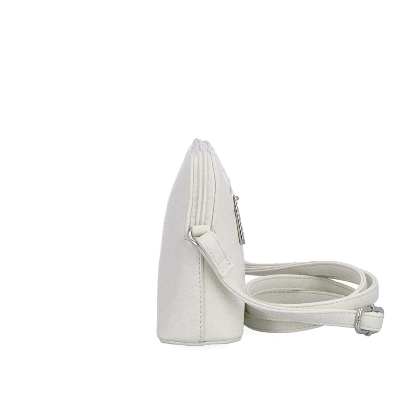 Jemná, minimalistická crossbody kabelka Le Sands materiál syntetická kůže zapínání na zip barva béžová velikost malá 7718 BE Z boku