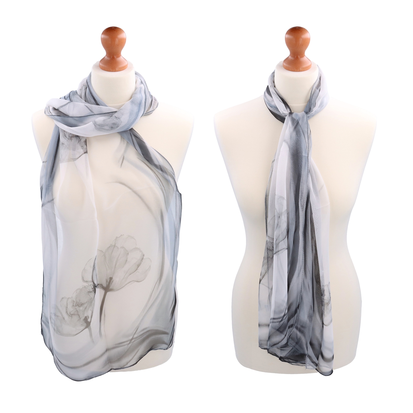 Stylový dámský šátek pro každý outfit Noelia Bolger materiál polyester barva šedá KL501 - 03