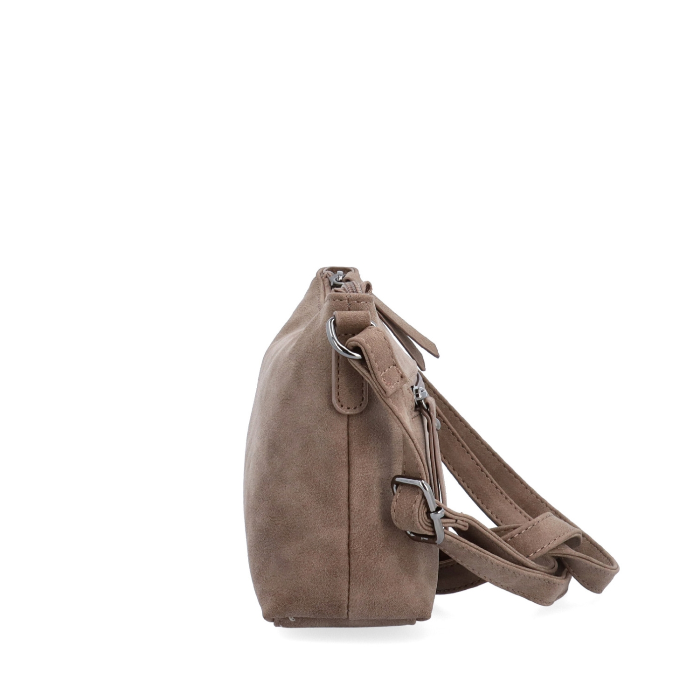 Malá elegantní crossbody kabelka Tangerin materiál syntetická kůže zapínání na zip barva hnědá velikost malá 1109 H Z boku