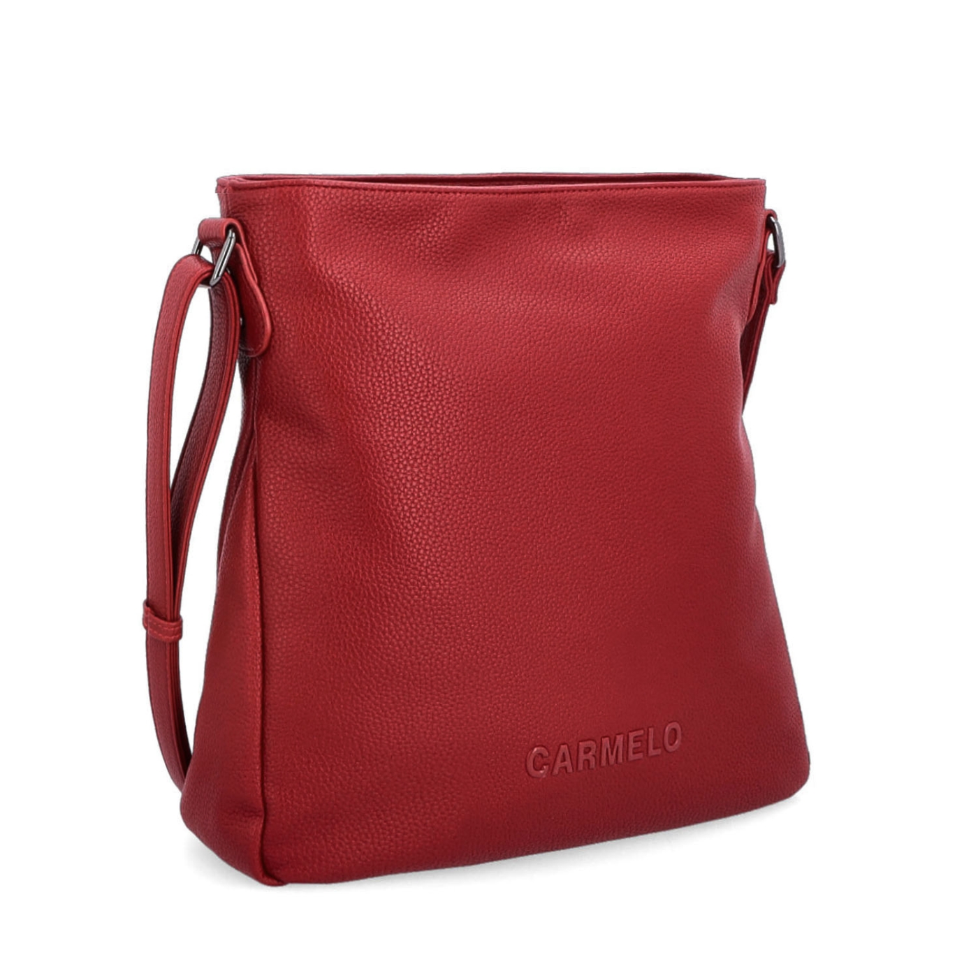 Designová crossbody kabelka Carmelo materiál syntetická kůže zapínání na zip barva červená velikost střední 4271 CV