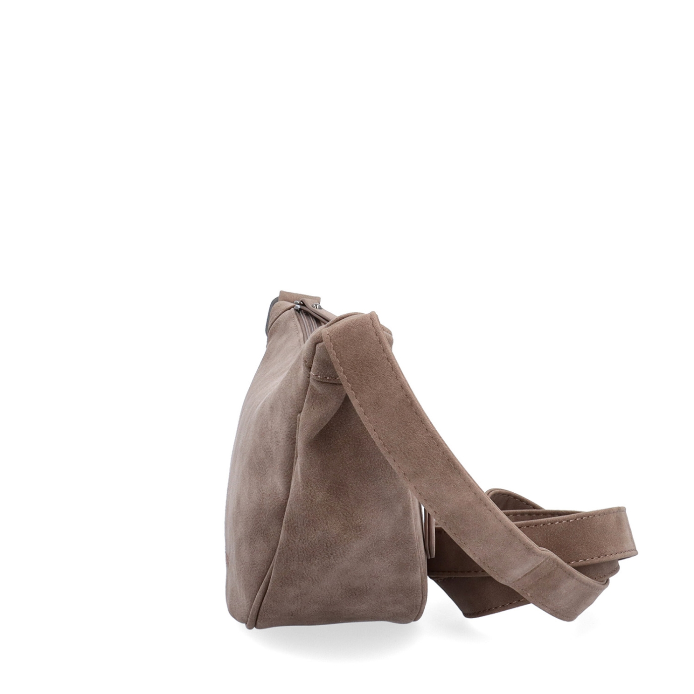 Stylový dámský moonbag ze syntetického materiálu Tangerin materiál syntetická kůže zapínání na zip barva hnědá velikost malá 1112 H Z boku