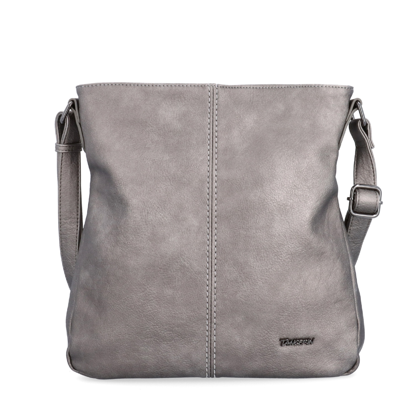 Crossbody kabelka s jednoduchým prošíváním Tangerin materiál syntetická kůže zapínání na zip barva metalická velikost střední 8003 TI Zepředu