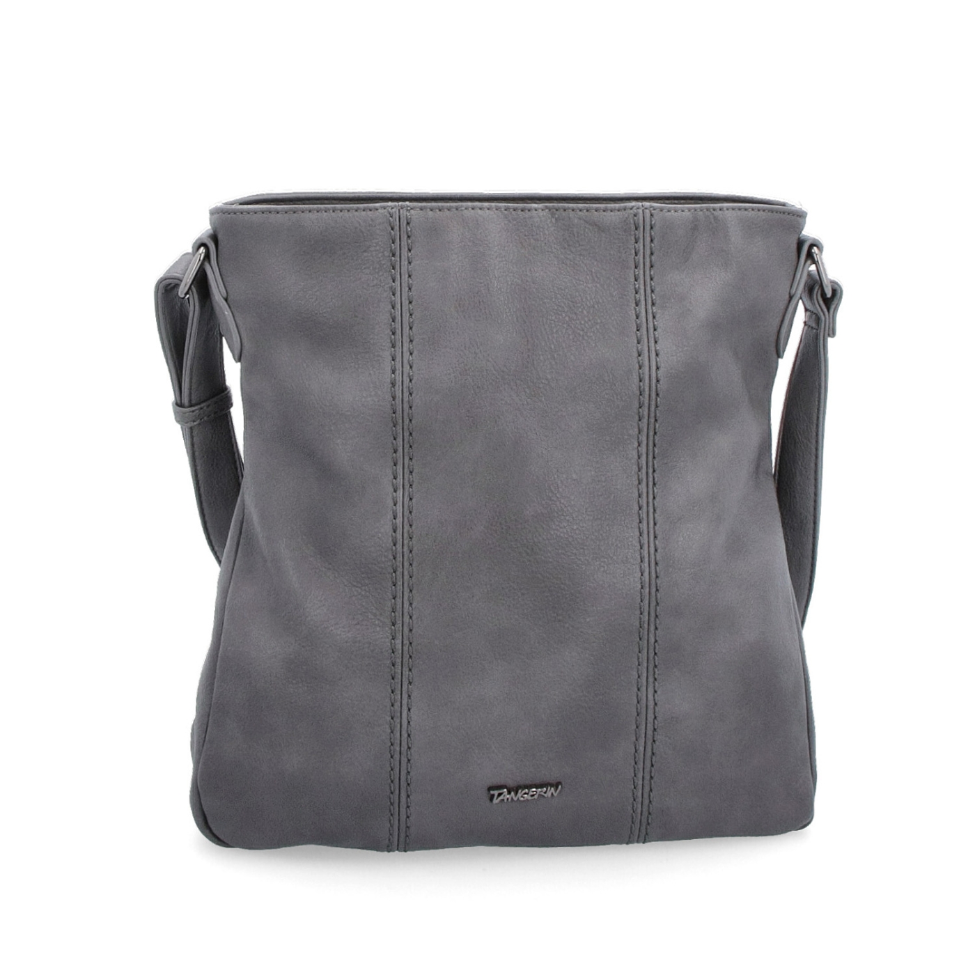 Crossbody kabelka Tangerin materiál syntetická kůže zapínání na zip barva šedá velikost střední 8004 TS Zepředu