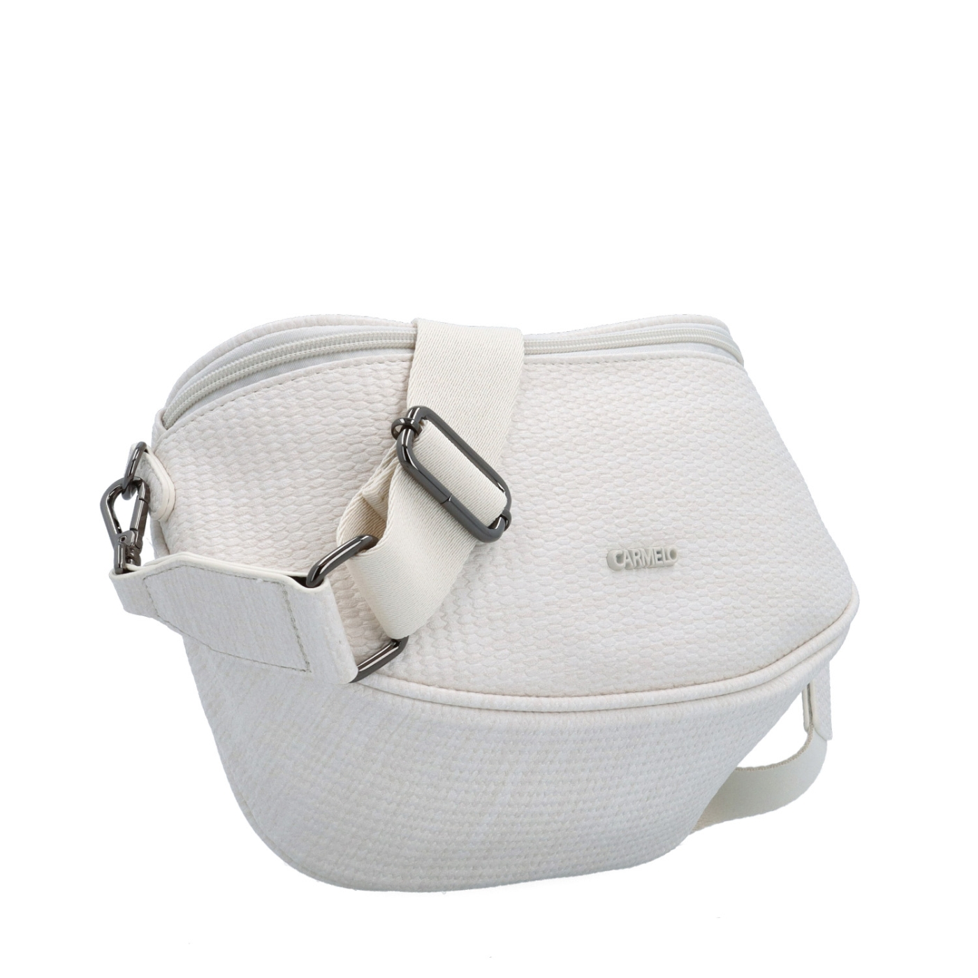 Městská ledvinka pro pohodlné nošení crossbody Carmelo materiál syntetická kůže zapínání na zip barva bílá velikost malá 4399 K