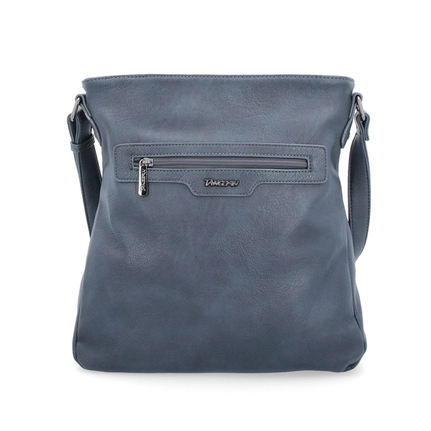 Crossbody kabelka s vnějšími kapsami Tangerin materiál syntetická kůže zapínání na zip barva modrá velikost střední 8008 TM Zepředu