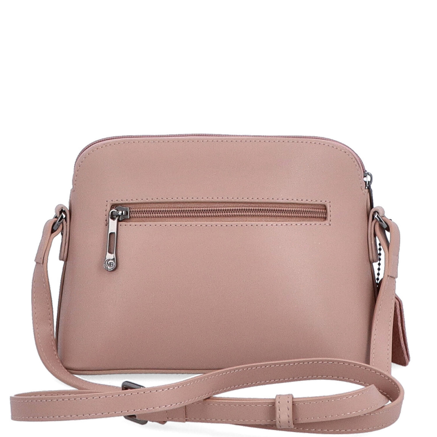 Kožená kabelka crossbody Noelia Bolger Noelia Bolger materiál kůže zapínání na zip barva nude velikost malá NB 0096 N Zezadu