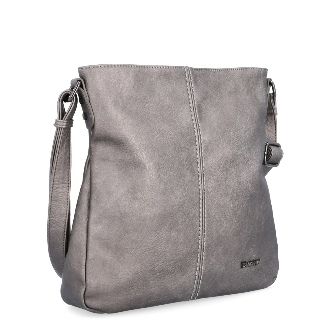 Crossbody kabelka s jednoduchým prošíváním Tangerin materiál syntetická kůže zapínání na zip barva metalická velikost střední 8003 TI