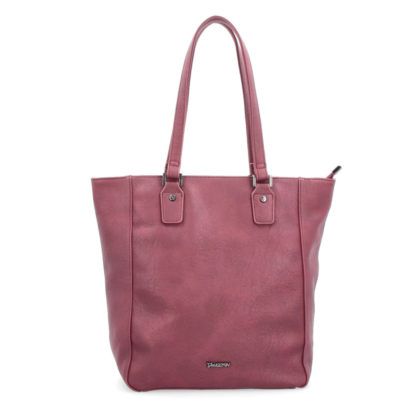 Elegantní shopperka Tangerin materiál syntetická kůže zapínání na zip barva vínová velikost velká 8015 BO Zepředu