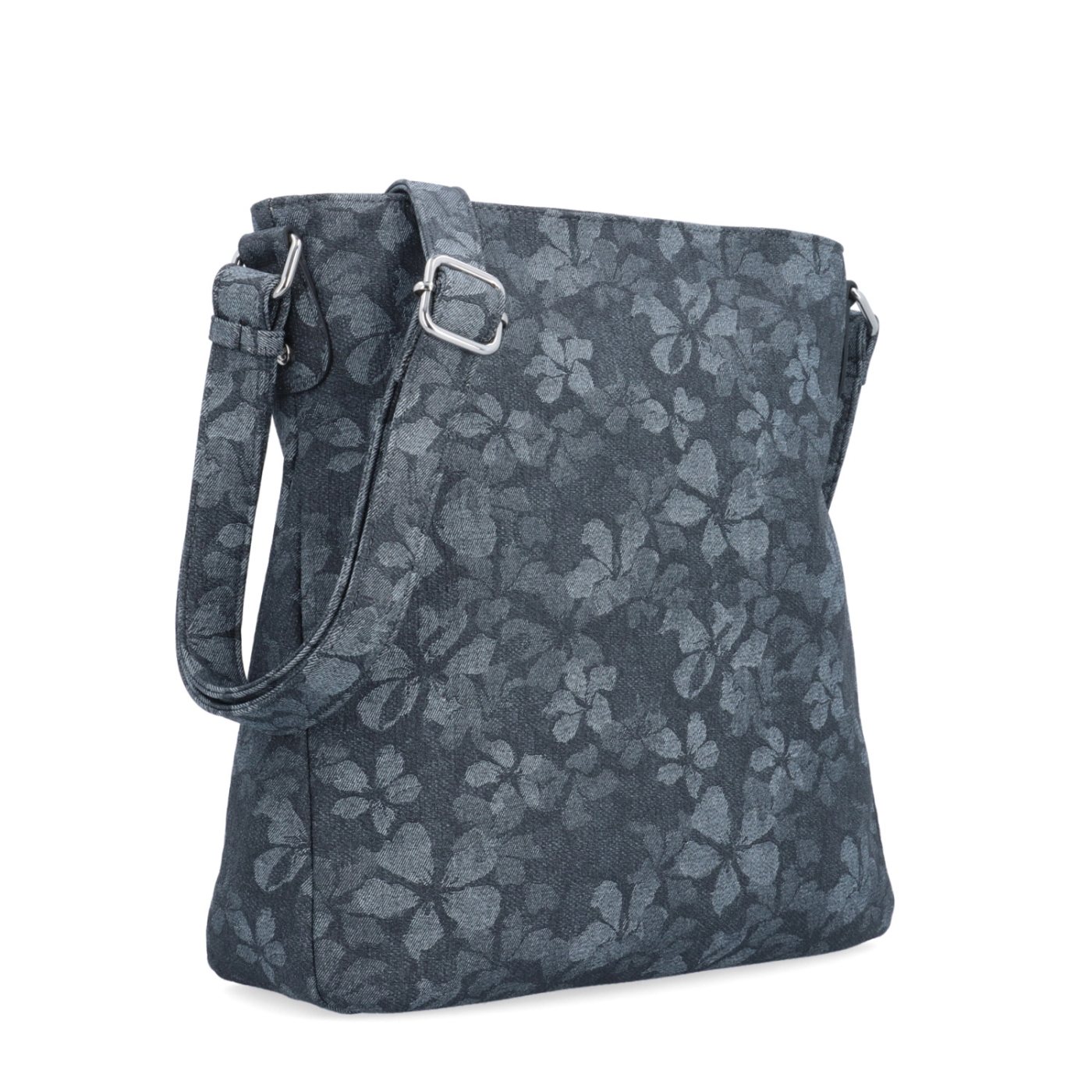 Crossbody kabelka s jemným květinovým vzorem Carmelo materiál syntetická kůže zapínání na zip barva černá velikost střední 4601 C