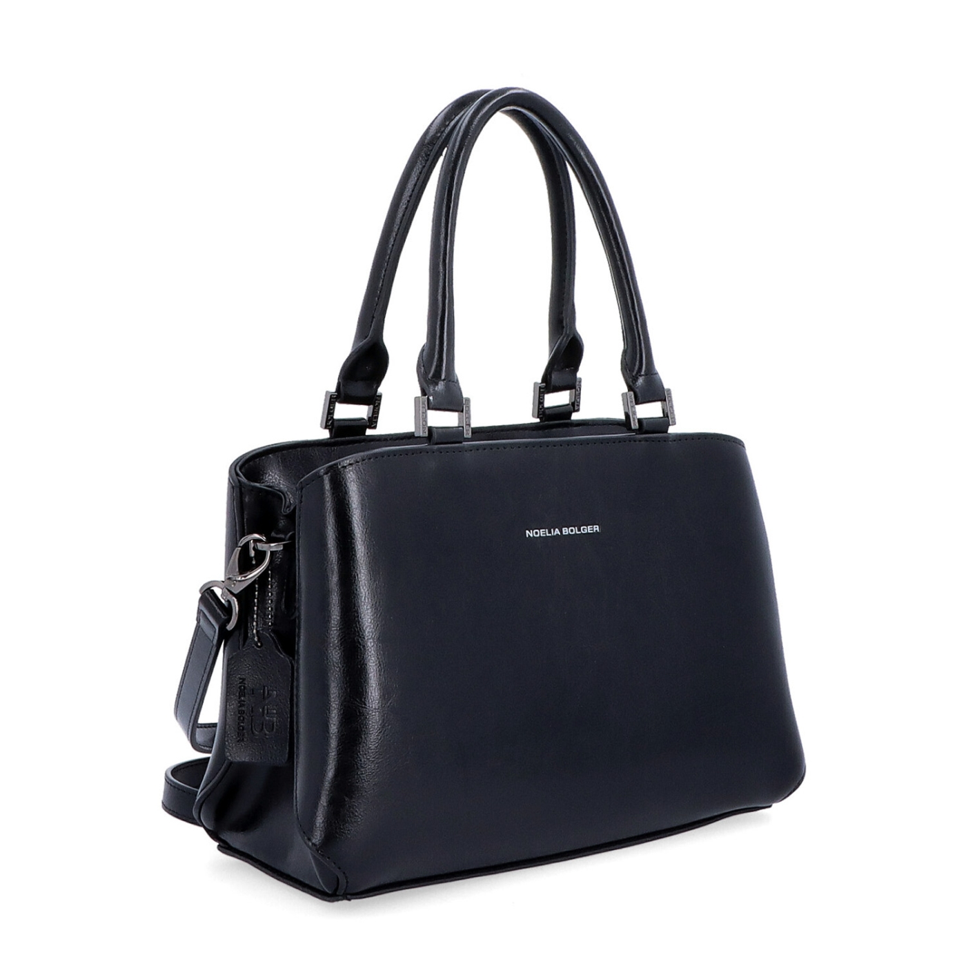 Elegantní dámská kabelka do ruky Noelia Bolger materiál kůže zapínání na zip barva černá velikost malá NB 0101 C