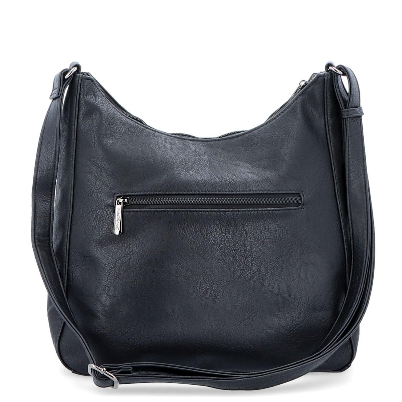 Městská crossbody kabelka ze syntetické kůže Tangerin materiál syntetická kůže zapínání na zip barva černá velikost střední 8046 C Zezadu