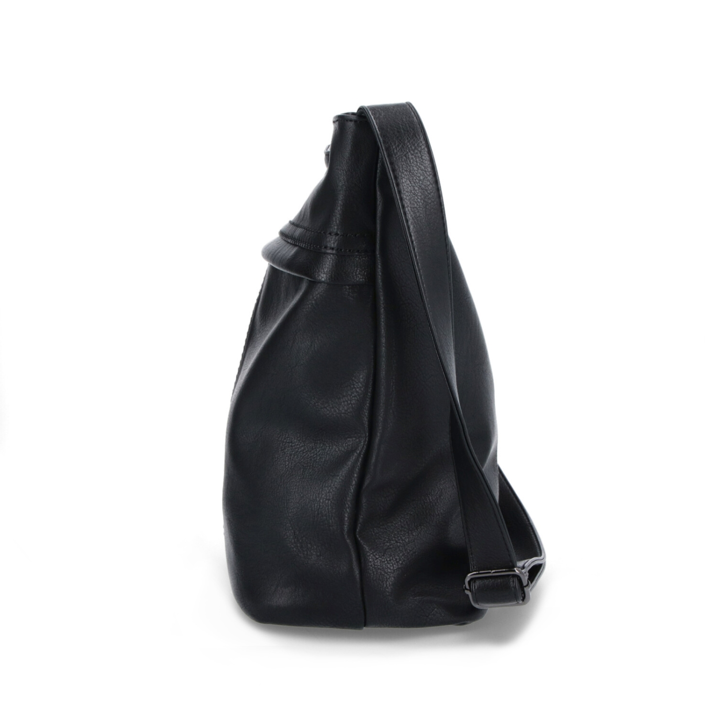 Velká crossbody kabelka z měkké syntetické kůže Tangerin materiál syntetická kůže zapínání na zip barva černá velikost velká 8001 C Z boku