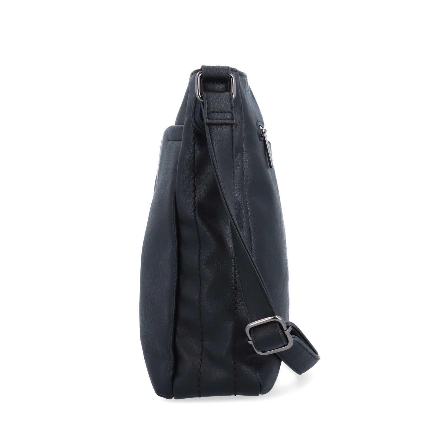 Crossbody kabelka s nastavitelným popruhem Tangerin materiál syntetická kůže zapínání na zip barva černá velikost střední 8049 C Z boku
