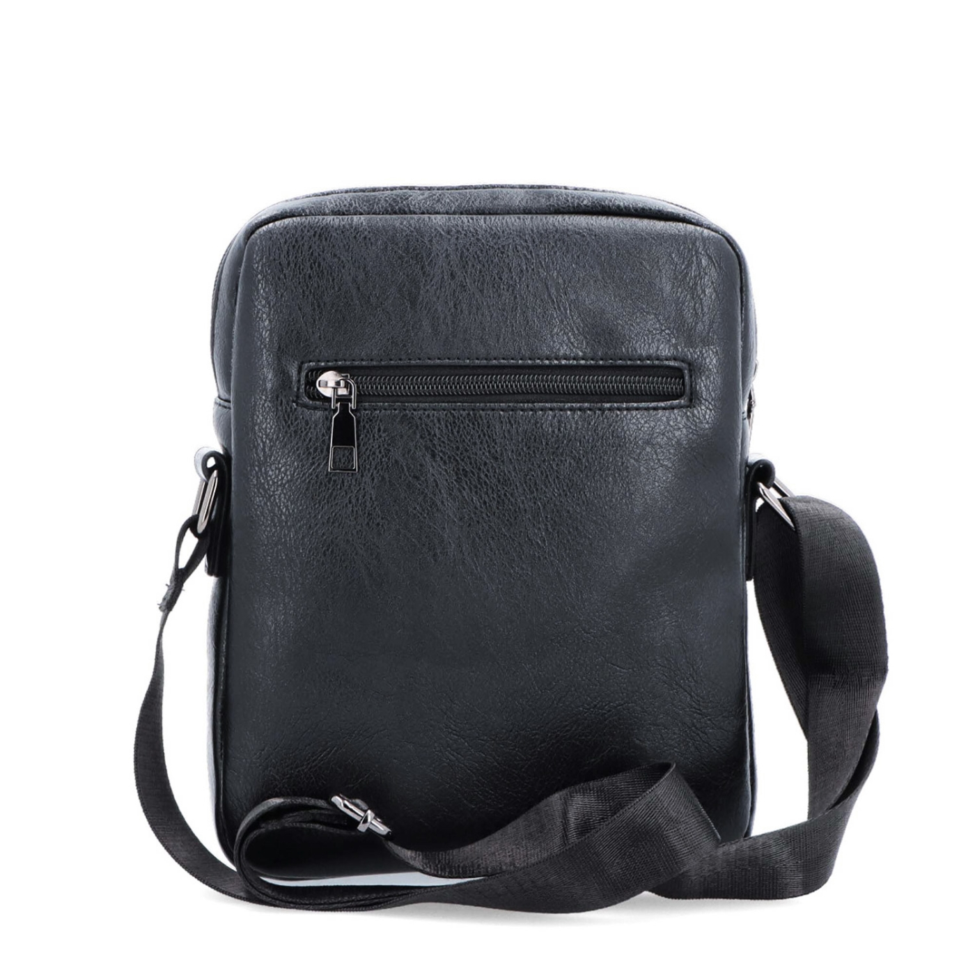 Crossbody taška přes rameno Tangerin materiál syntetická kůže zapínání na zip barva černá velikost střední 2324 C Zezadu
