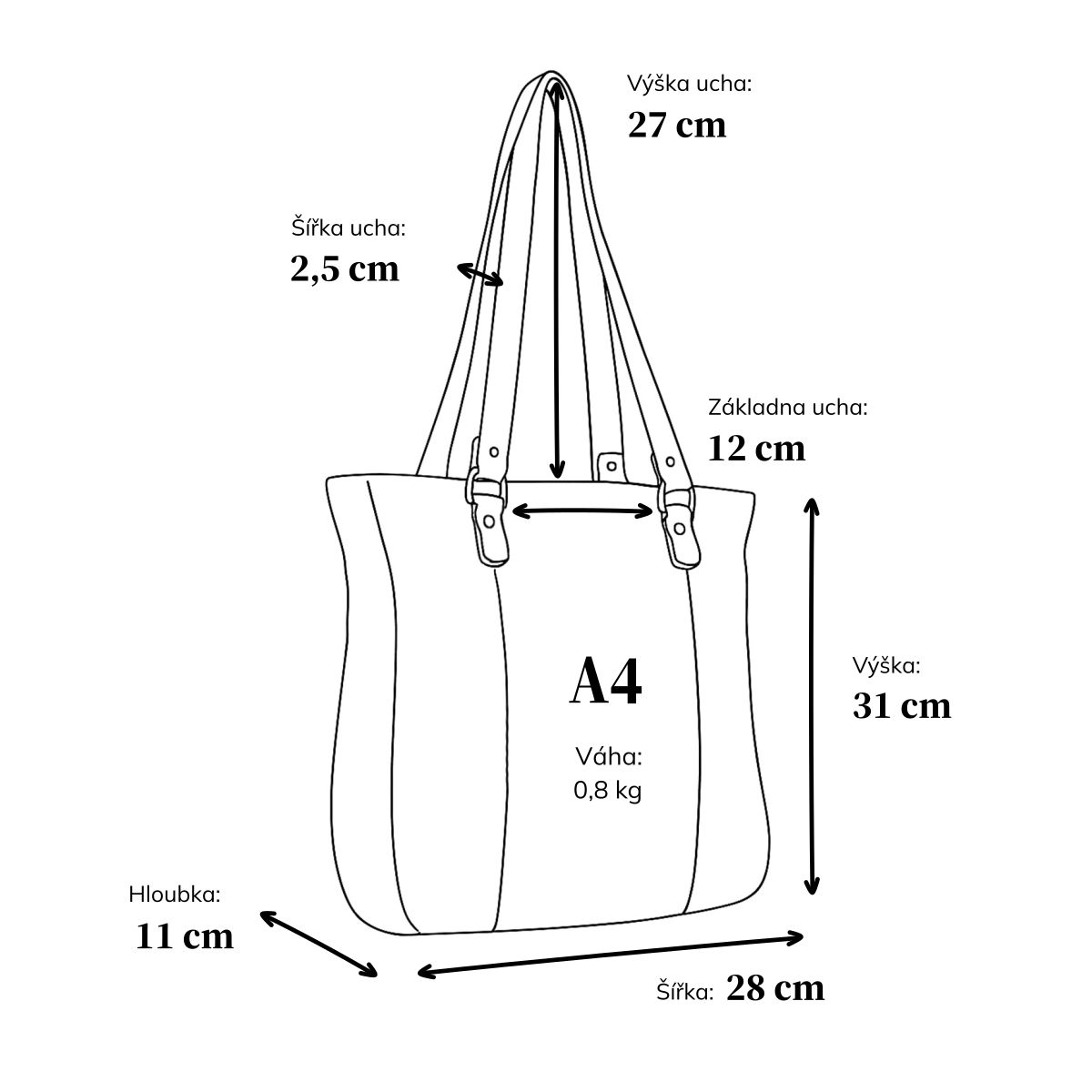 Prošívaná kožená shopper kabelka přes rameno Noelia Bolger materiál kůže zapínání na zip barva koňaková velikost střední NB 2062 KO Rozměry