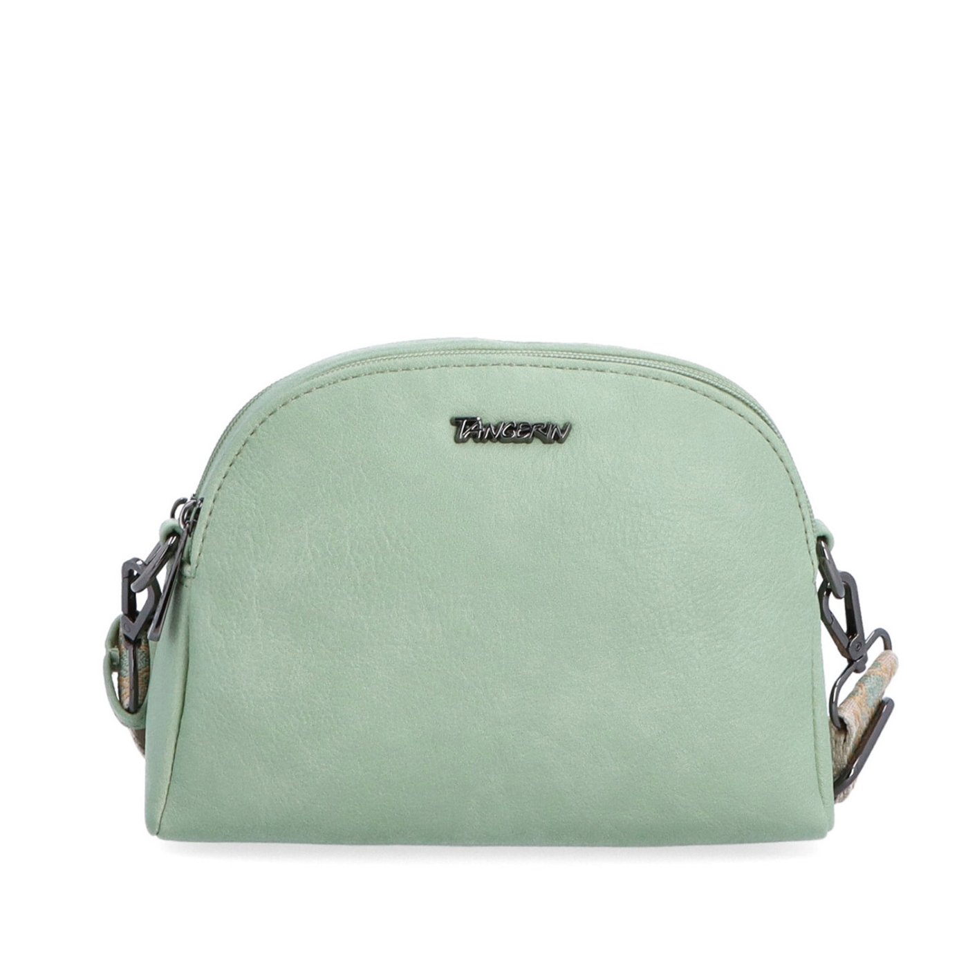 Malá crossbody kabelka svýrazným popruhem Tangerin materiál syntetická kůže zapínání na zip barva zelená velikost malá 8044 ZE Zepředu