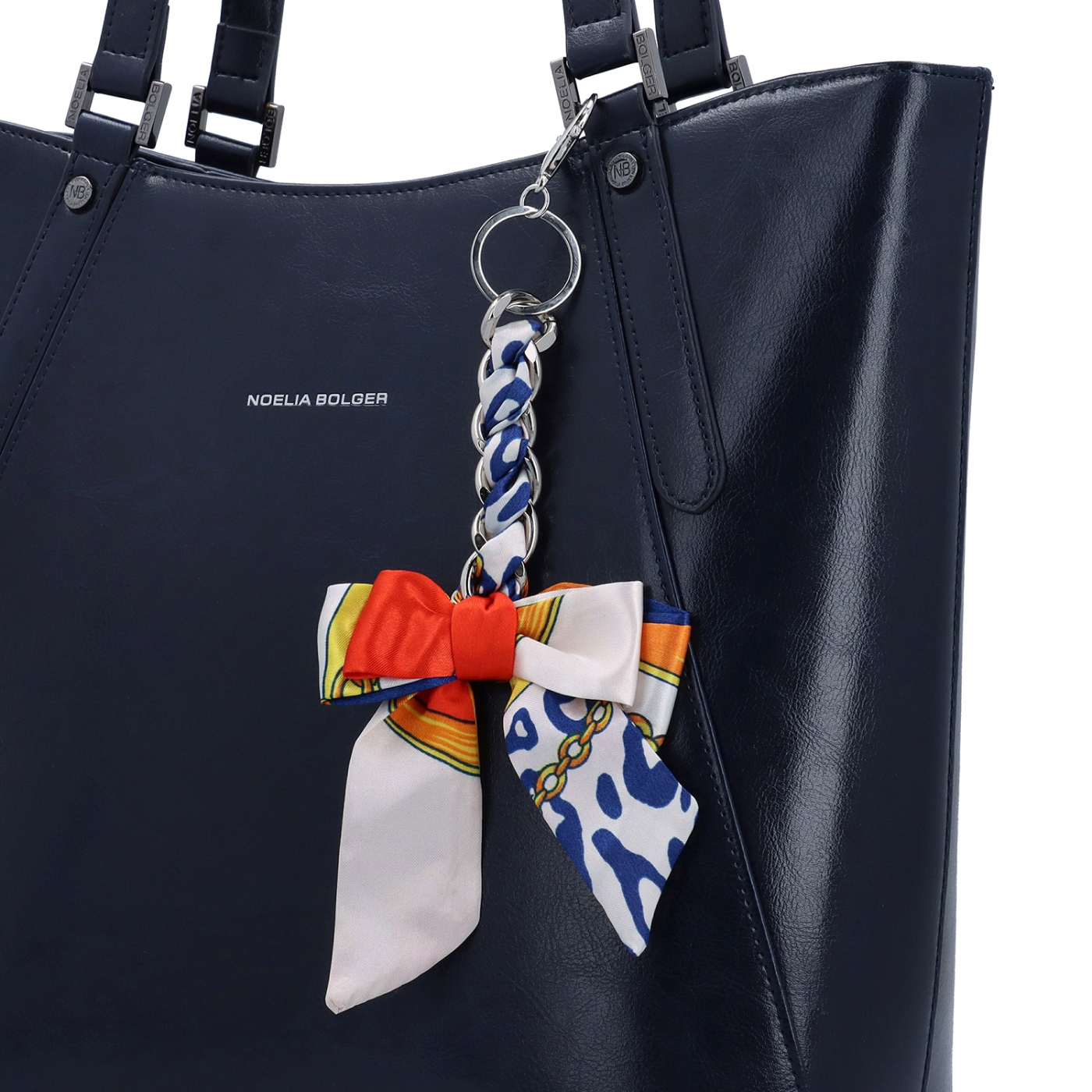 Přívěsek na kabelku s mašlí a karabinkou Indee materiál textil barva multicolor D017