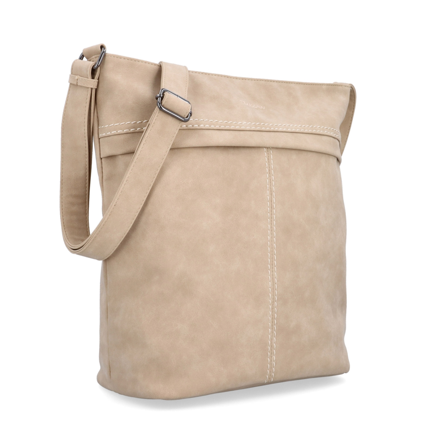 Praktická crossbody kabelka ze syntetického materiálu Tangerin materiál syntetická kůže zapínání na zip barva béžová velikost velká 1108 BE