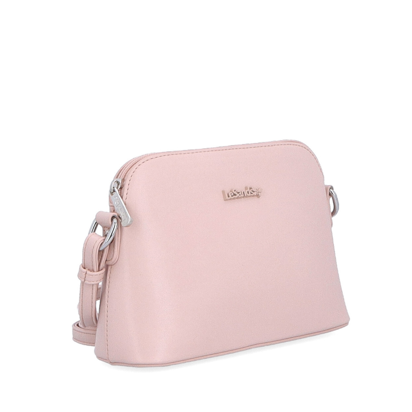Minimalistická crossbody kabelka LeSands materiál syntetická kůže zapínání na zip barva růžová velikost malá 7710 R