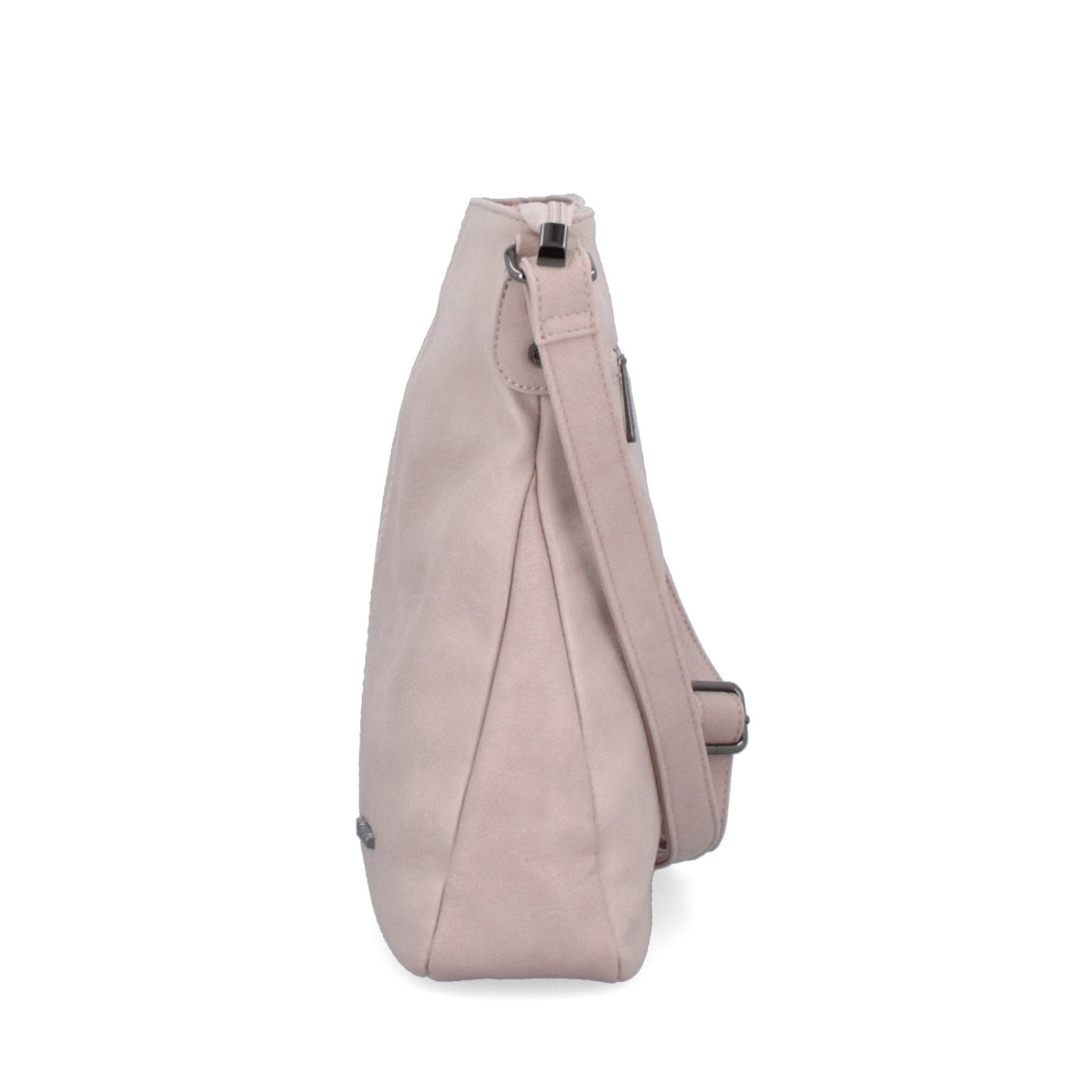 Crossbody kabelka s jednoduchým prošíváním Tangerin materiál syntetická kůže zapínání na zip barva růžová velikost střední 8003 LI Z boku
