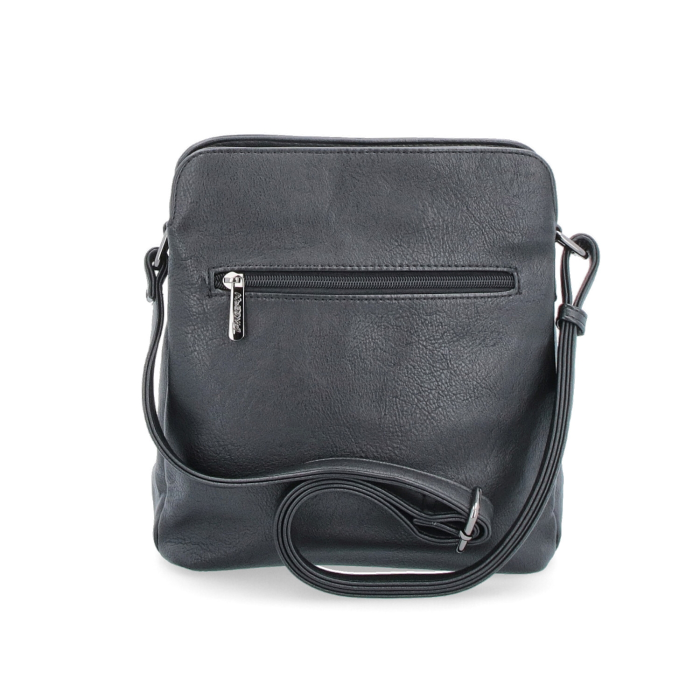 Crossbody kabelka Tangerin materiál syntetická kůže zapínání na zip barva černá velikost malá 8021 C Zezadu