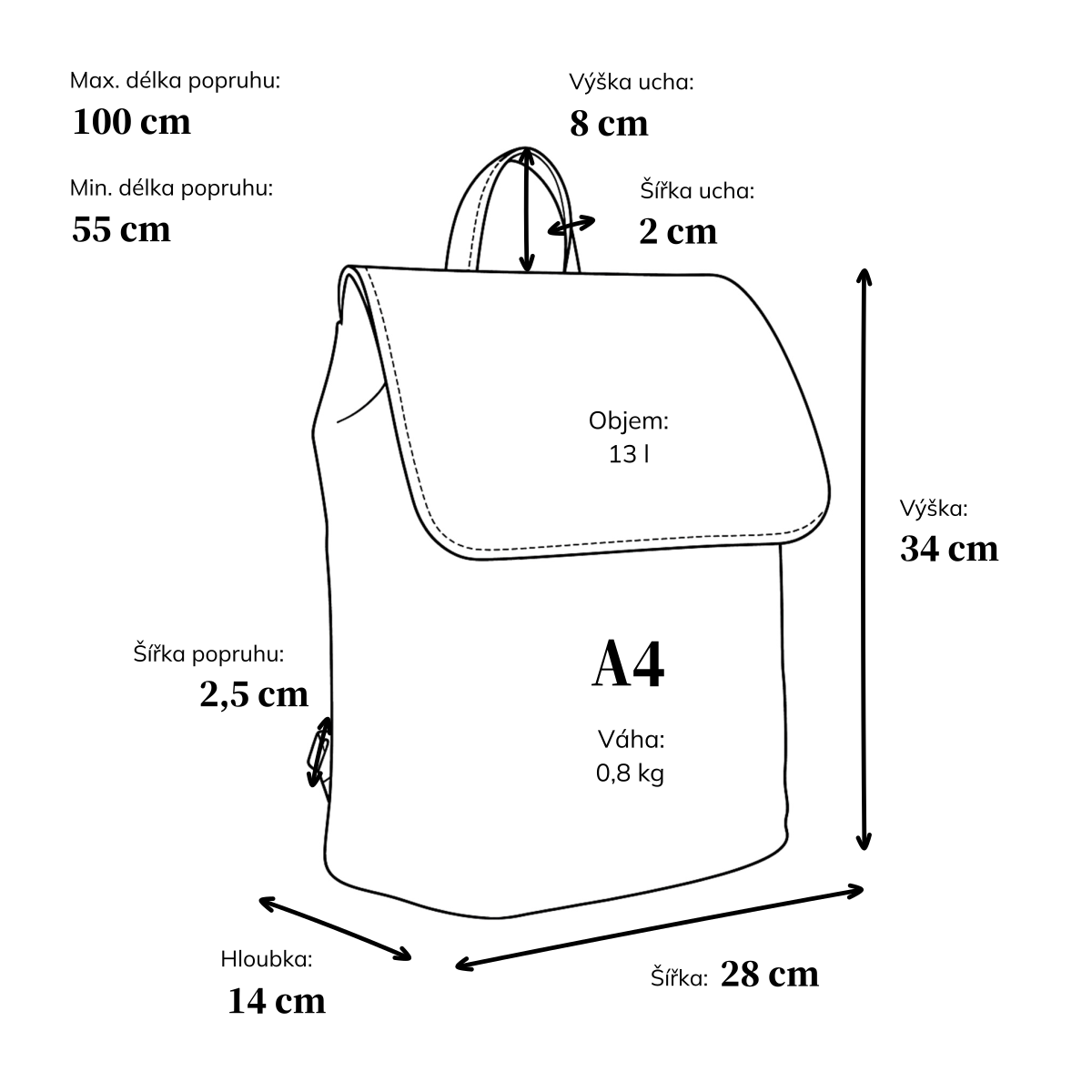 Městský batoh s klopou a květinovým vzorem Carmelo materiál syntetická kůže zapínání na zip barva béžová velikost střední 4600 BE Rozměry