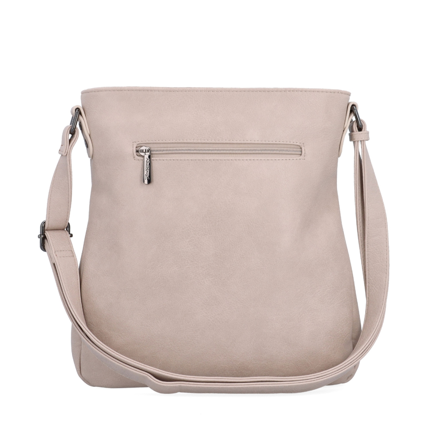 Crossbody kabelka Tangerin materiál syntetická kůže zapínání na zip barva růžová velikost střední 8004 LI Zezadu