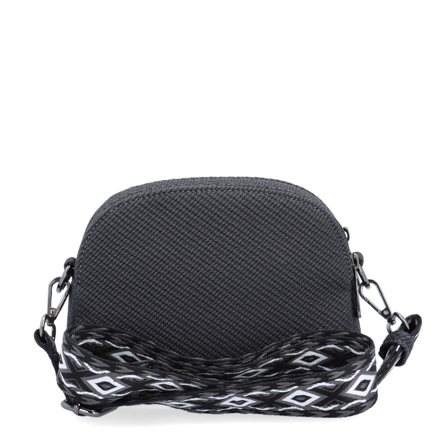 Stylová crossbody kabelka s texturovaným povrchem Tangerin materiál syntetická kůže zapínání na zip barva šedá velikost malá 4365 ANT Zezadu
