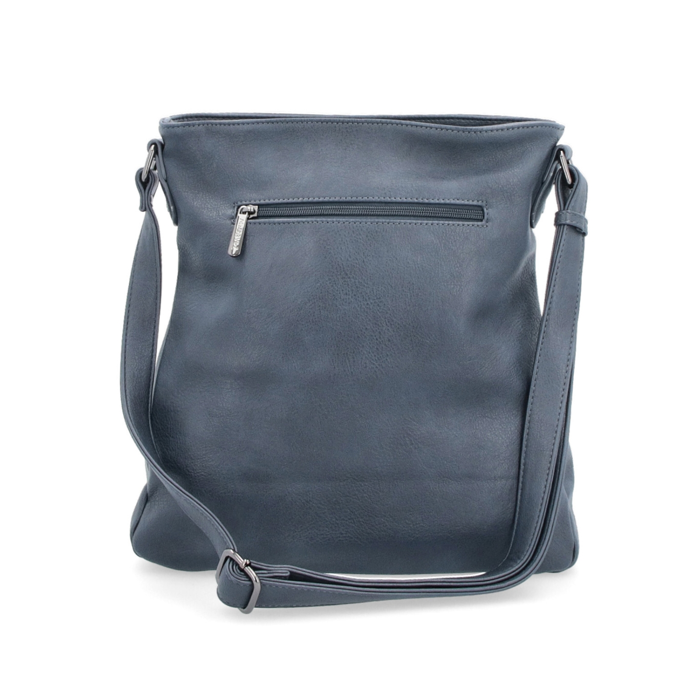 Crossbody kabelka s vnějšími kapsami Tangerin materiál syntetická kůže zapínání na zip barva modrá velikost střední 8008 TM Zezadu