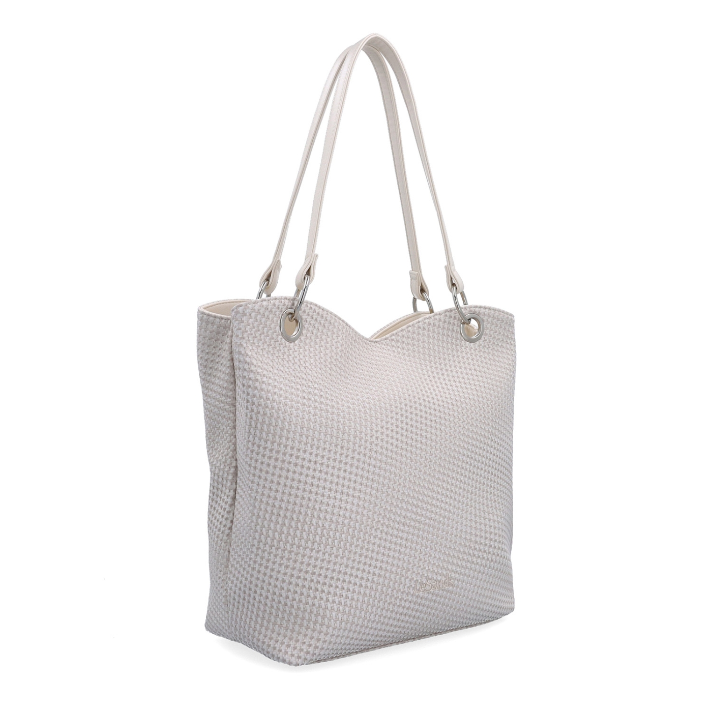 Praktická shopper kabelka s členěným interiérem Le Sands materiál syntetická kůže zapínání na zip barva béžová velikost velká 4619 K