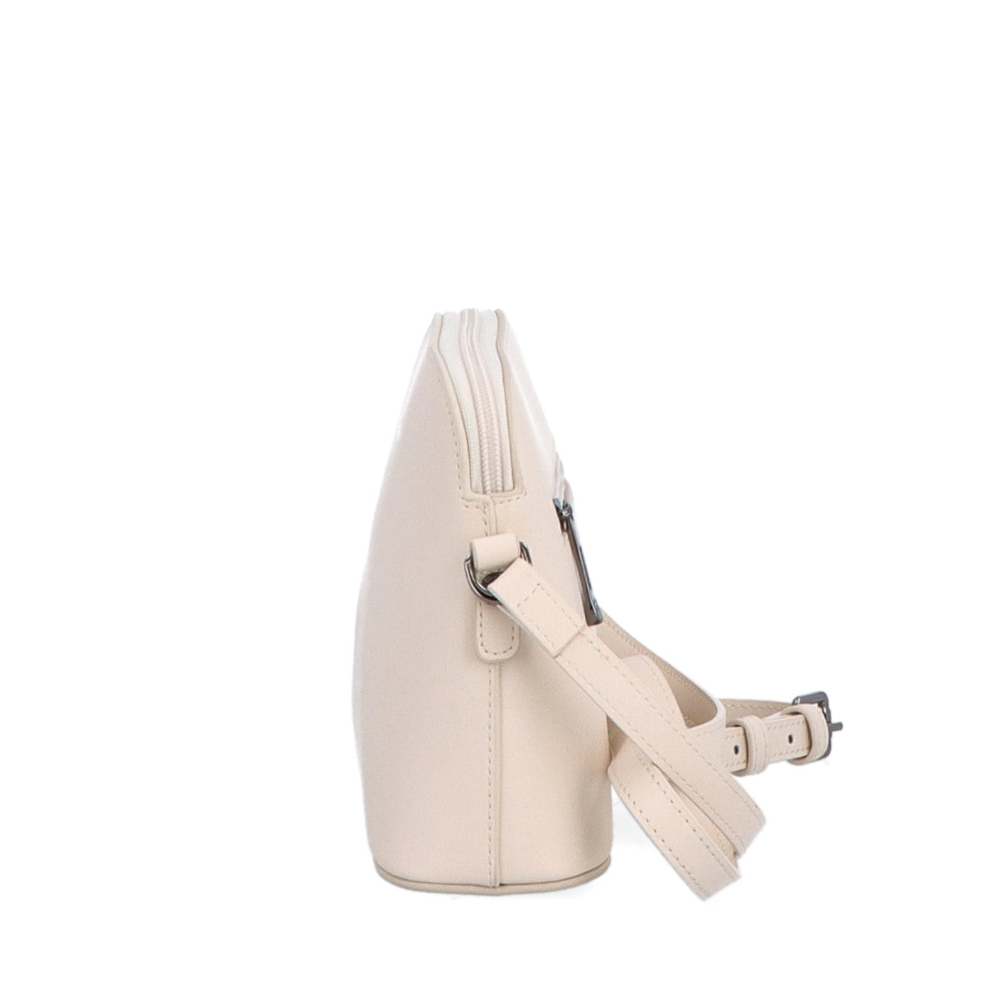 Kožená kabelka crossbody Noelia Bolger Noelia Bolger materiál kůže zapínání na zip barva béžová velikost malá NB 0096 BE Z boku