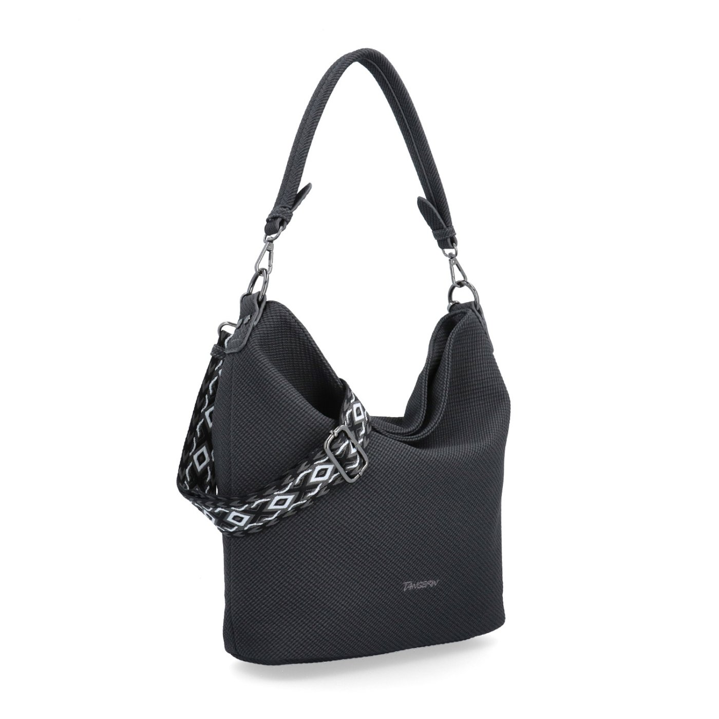 Městská kabelka stylu hobobag s odnímatelným popruhem Tangerin materiál syntetická kůže zapínání na zip barva šedá velikost střední 4367 ANT