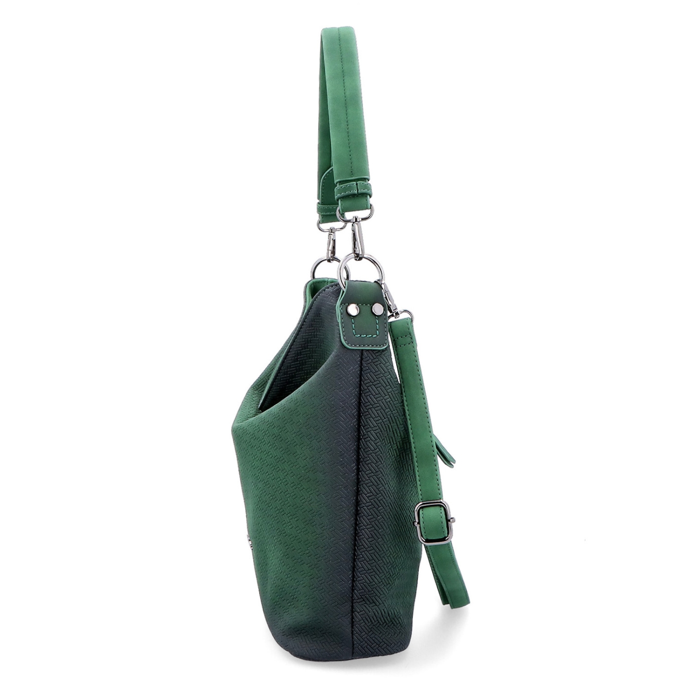 Crossobdy hobo bag s uchem Indee materiál syntetická kůže zapínání na zip barva zelená velikost střední 6318 TZE Z boku