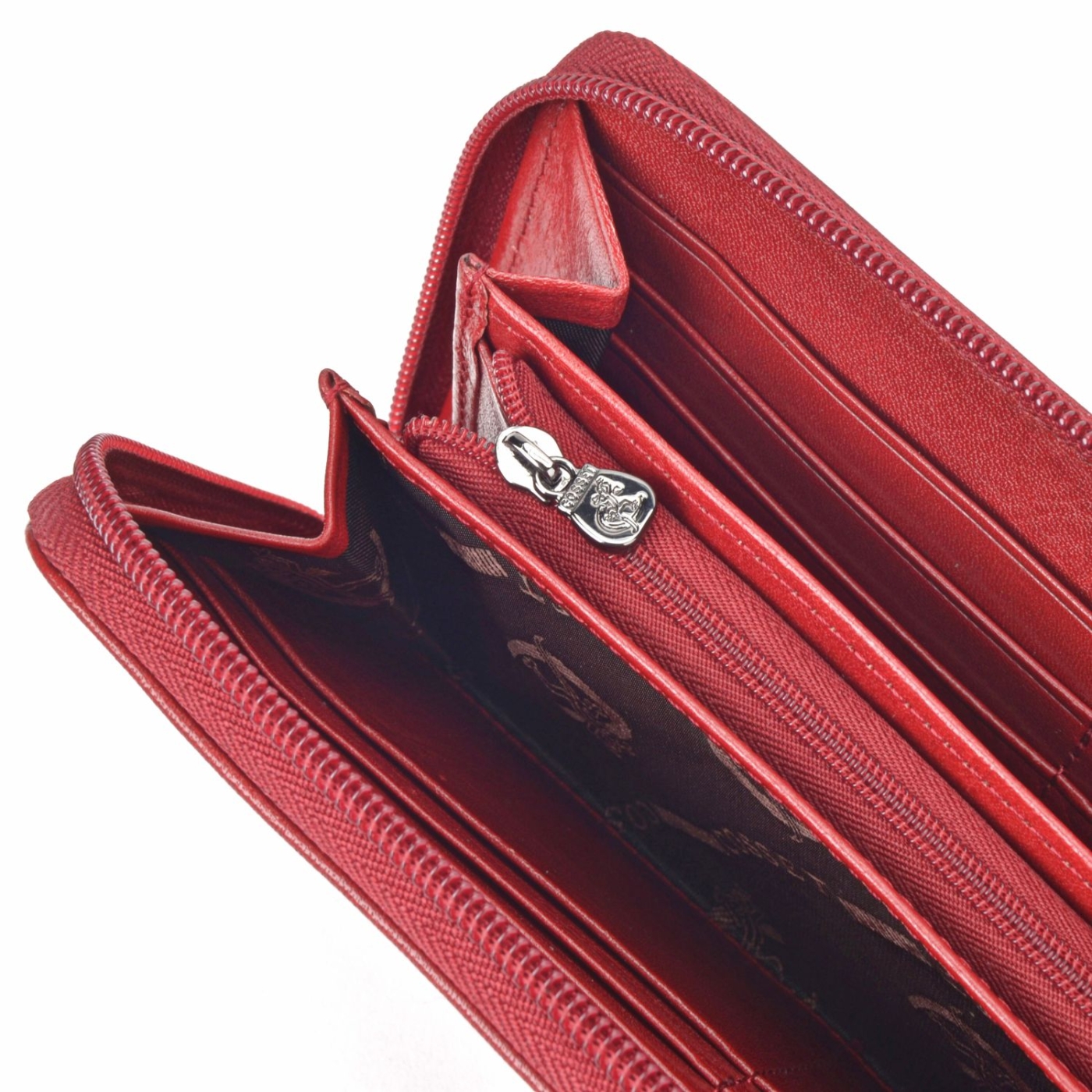 Kožená peněženka penál Cosset materiál kůže zapínání na zip barva červená velikost velká 4492 Komodo CV Detail