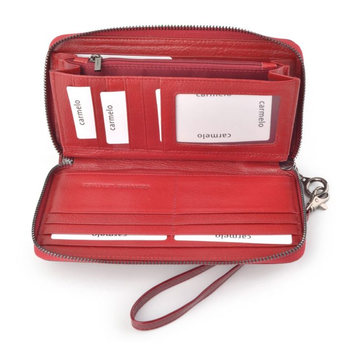 Kožená lakovaná peněženka červená – 2102 H CV