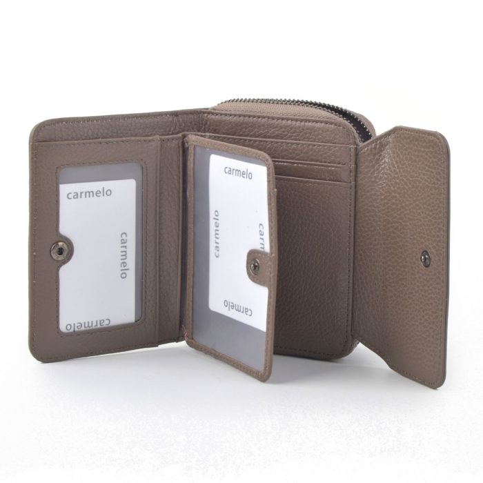 Kožená lakovaná peněženka šedá – 2104 A S