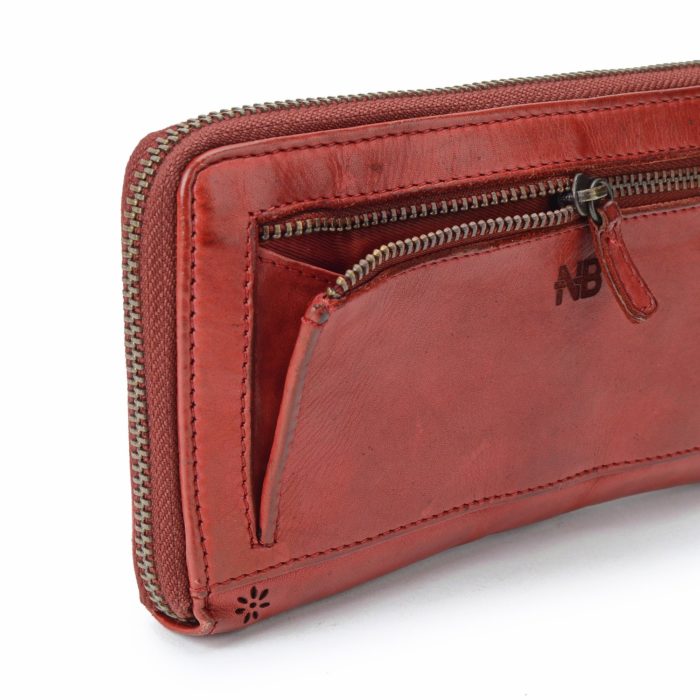 Kožená peněženka červená