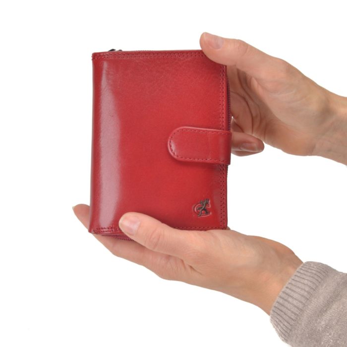 Kožená peněženka červená