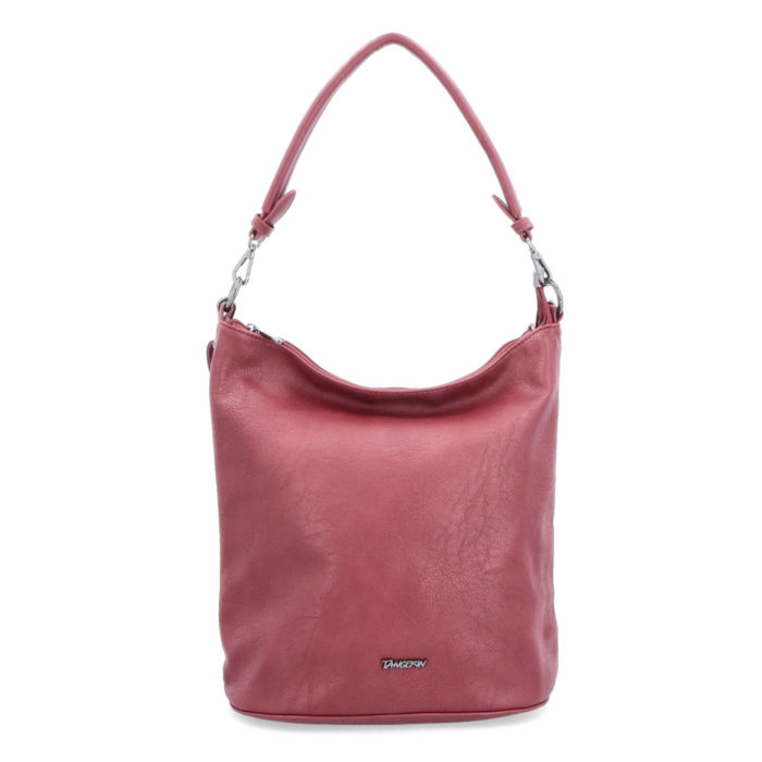 neformální bordó kabelka ve stylu hobo bag