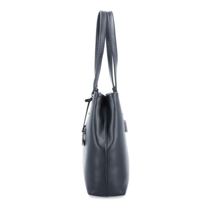 velká černá kabelka s zipovou kapsou na přední a zadní straně