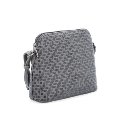 designová kabelka v tmavě šedé barvě s jemným logem